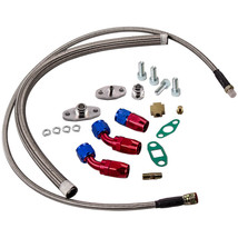 Turbo Charger Oil Drain Return &amp; Feed Line  T3 T4 T6 GT45 T04e T66 universal - £36.60 GBP