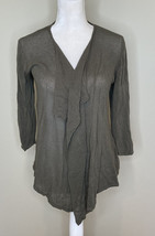 August Silk Women’s Open Front Cardigan Size M In Olive G3 - £15.47 GBP