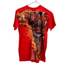 New MMA Elite UFC Mens Size Small Red Tshirt Short Sleeve Graphic Front Back Sku - £34.77 GBP