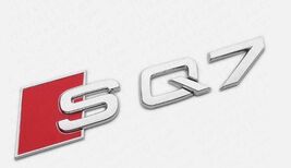 Chrome 3D Rear Trunk Emblem Badge For Audi SQ7 Sedan Avant Gloss Silver ... - $24.99