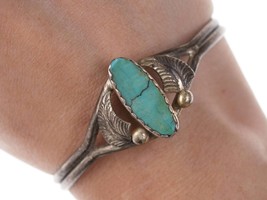 Sandy Sangster Navajo Native American Sterling and turquoise Cuff Bracelet - £106.51 GBP