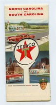 Texaco North Carolina and South Carolina Road Map Rand McNally 1962 - $11.88