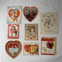 Vtg 1940s Valentine Cards Lot (8) Couples Folding Folded WWII Era Cupid ... - $37.61