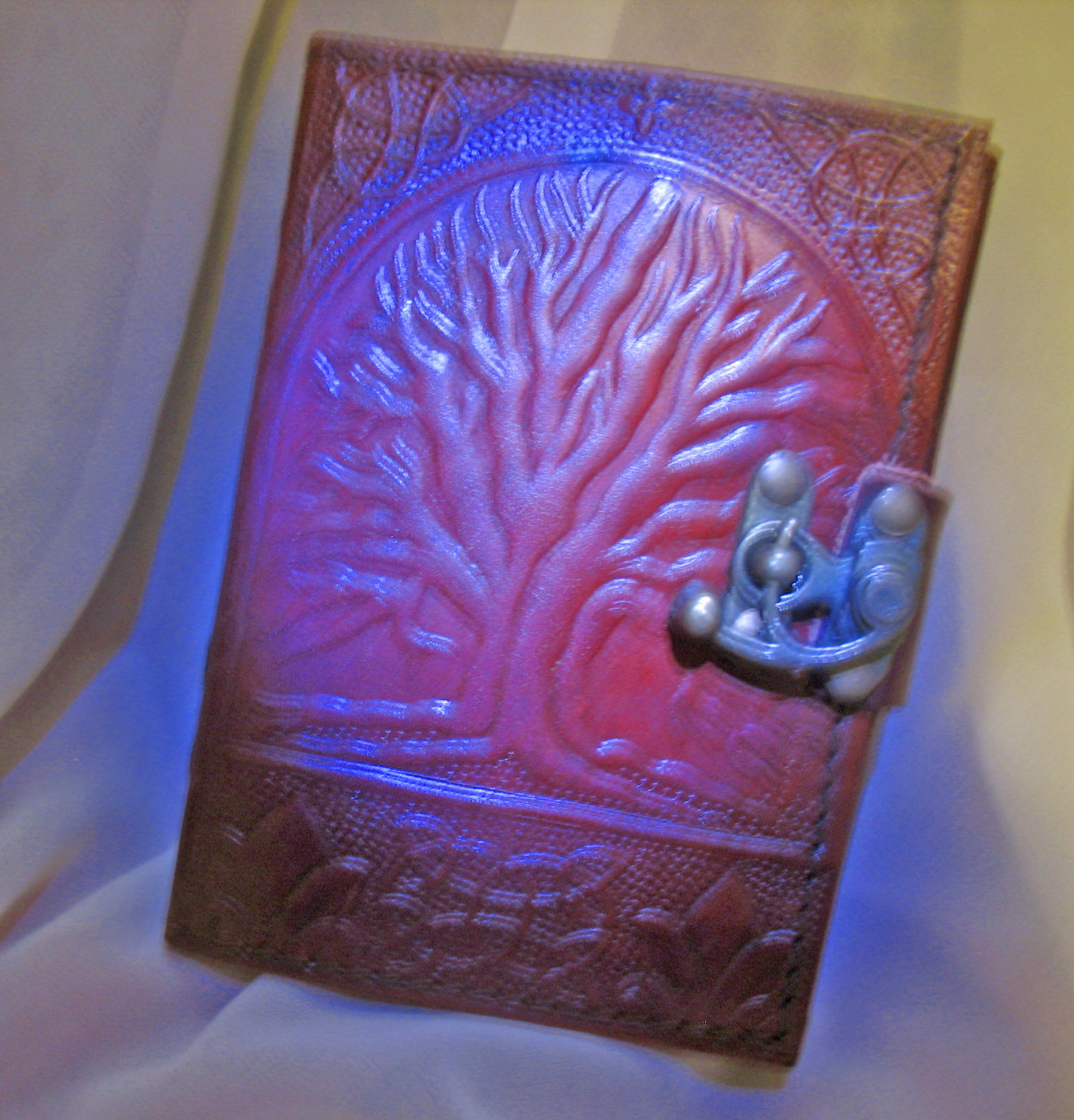 Haunted journal 14X WISHING MAGNIFIER HIGH MAGICK LEATHER BOUND WITCH Cassia4  - $35.00