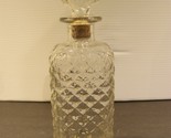 Vintage Brandy Liquor Decanter Diamond Quilted Glass Mouquin - $31.49