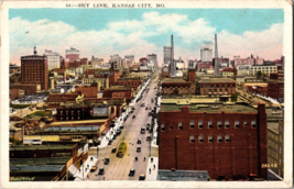 Vtg Postcard Sky Line, Kansas City, MO, Postmarked 1928 - $7.74