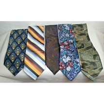 (5) Designer Ties - Oleg Cassini, Alexander Julian, Mario Valentino, Pur... - $8.86