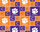 Cotton Clemson University Tigers College Team Cotton Fabric Print D663.42 - $10.95