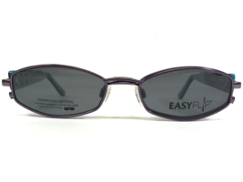 EasyFlip Eyeglasses Frames MOD Q4080 80 Blue Purple w Clip On Lenses 52-17-135 - £43.92 GBP