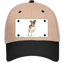 Jack Russell Terrier Dog Novelty Khaki Mesh License Plate Hat - £23.17 GBP