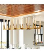 TACDANDM 54-inch Linear Dining Room Pendant Light Fixture with Glass Tub... - $480.15