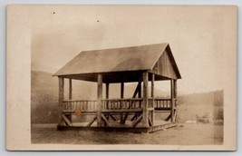 RPPC Rustic Pavilion Log Post Construction And Farmhouse Postcard Q30 - £10.43 GBP