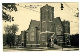 German Methodist Church Pekin Illinois W Blenkiron Albertype Postcard 1910 - £11.71 GBP