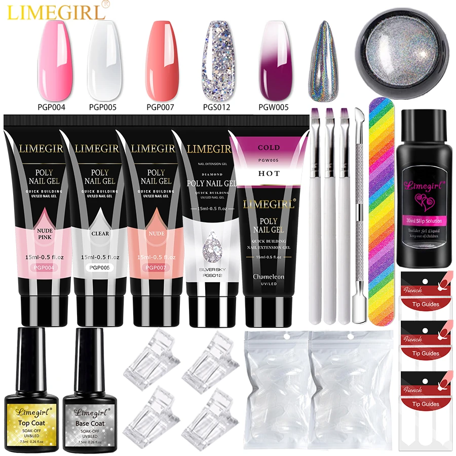 Nail Set With Nail Extension UV Gel Set For UV Gel Acrylic 15ml Quick Extension - £11.81 GBP+