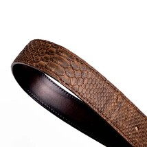 Arkansas Genuine Snake Skin Western Belt Brown image 4