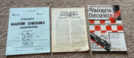 Lot of Vintage Strategy Checkers Booklets - American Checkerist, Master Checkers - £13.28 GBP