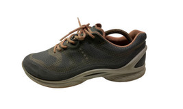 Ecco Biom Fjuel Racer Running Shoes Womens 7 Green Gray Salmon Sneakers - £25.01 GBP