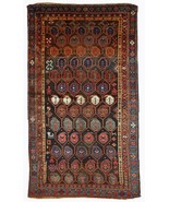 Alfombra antiguo Oriental hecho a mano 120cm x 179cm 1880s - 1B418 - $7,638.05 CAD