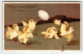 Easter Postcard Baby Chicks International Art Germany Embossed Vintage 1907 - £8.52 GBP