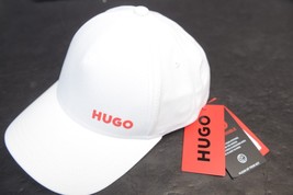HUGO BOSS Jude Uomo Regolabile Chiusura Bianco Responsabile Cotone Golf Cappello - £27.25 GBP