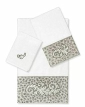 Linum Home Textiles April Embellished 3-Piece Towel Set-White T4102496 - £55.37 GBP