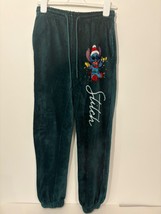 Disney Stitch Plush Lounge Pants W Drawstring &amp; Embroidery Women’s Size Small - $14.01