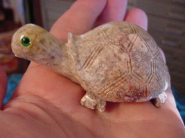 (Y-TUR-LA-400) Large Gray White Tortoise Turtle Gemstone Carving Soapstone Peru - £16.81 GBP