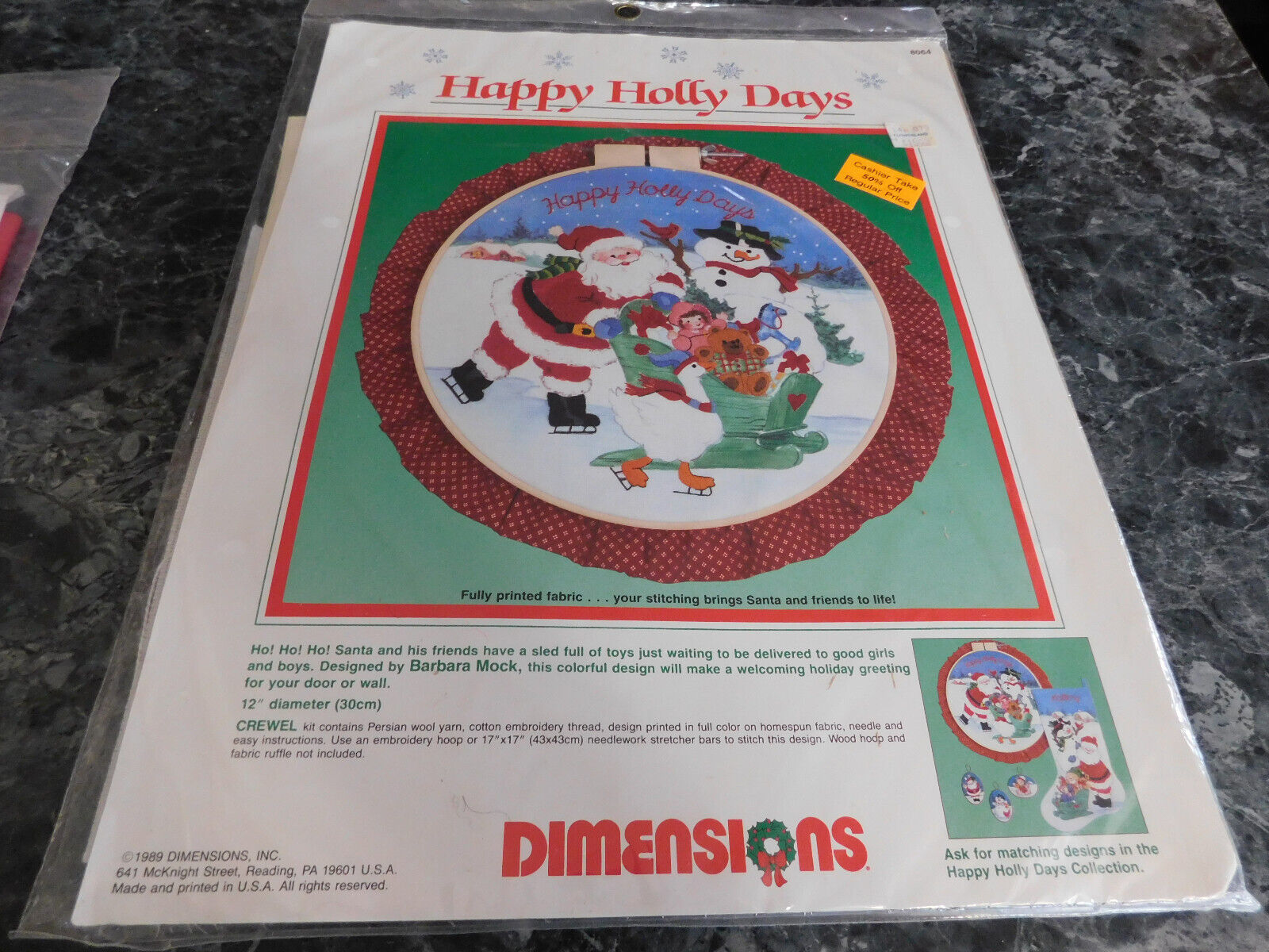 Dimensions Crewel Happy Holly Days Kit - $5.99