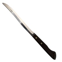 Ekco Flint Knife With Wood Handle Stainless Vanadium Blade USA Partly Serrated - £8.60 GBP