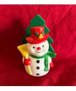 Vintage Plastic Christmas Frosty The Snowman Napkin Holder JSNY Hong Kong - $16.32 CAD