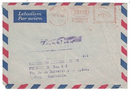 1958 Czechoslovakia Air Mail Cover - Prague To Sydney, Australia, Meter FL1 - £2.37 GBP