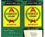 Courtesy Court United Motel Directory 1954 America&#39;s Better Motels Trave... - £12.37 GBP