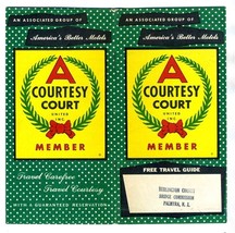 Courtesy Court United Motel Directory 1954 America&#39;s Better Motels Trave... - $15.82