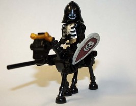 YY Minifigure Building Custom Dark Skeleton Knight (I) with Horse animal - £5.84 GBP