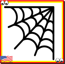 Spider Web Corner Cobweb Window Vinyl Decal Sticker Halloween Cob Web - £3.94 GBP