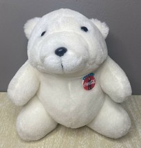 Vintage 1993 Coca Cola 7&quot; Polar Bear Soft Plush Stuffed Animal 90&#39;s Collection - £26.16 GBP