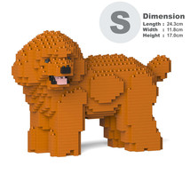Toy Poodle Dog Sculptures (JEKCA Lego Brick) DIY Kit - $70.00
