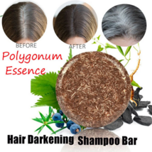 Polygonum Hair Darkening Shampoo Bar Soap Cover, Gray Hair - £15.17 GBP