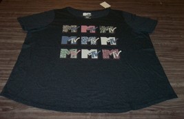 Women&#39;s Mtv Music Television T-shirt Plus Size 2XL Xxl Band New w/ Tag - £19.48 GBP