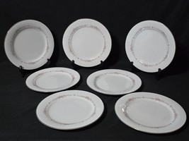 Vintage NORITAKE 10.5&quot; Dinner Plate ROSEPOINT Floral Platinum Trim - Set... - $646.24 MXN
