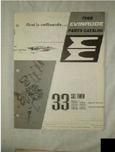 1968 Evinrude 33 HP Ski Twin Parts Catalog - $10.88