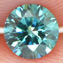 0.44 Carat Round Shaped Diamond Fancy Blue Color Certified Loose Enhance... - $435.00