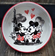 Disney Tidbit Bowl Set Mickey &amp; Minnie Mouse Love In Paris Eiffel Tower Set Of 3 - £23.33 GBP