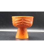 Vtg INARCO Small Orange Mid-Century Planter Japan Textured Leaf Fern Pat... - $24.99