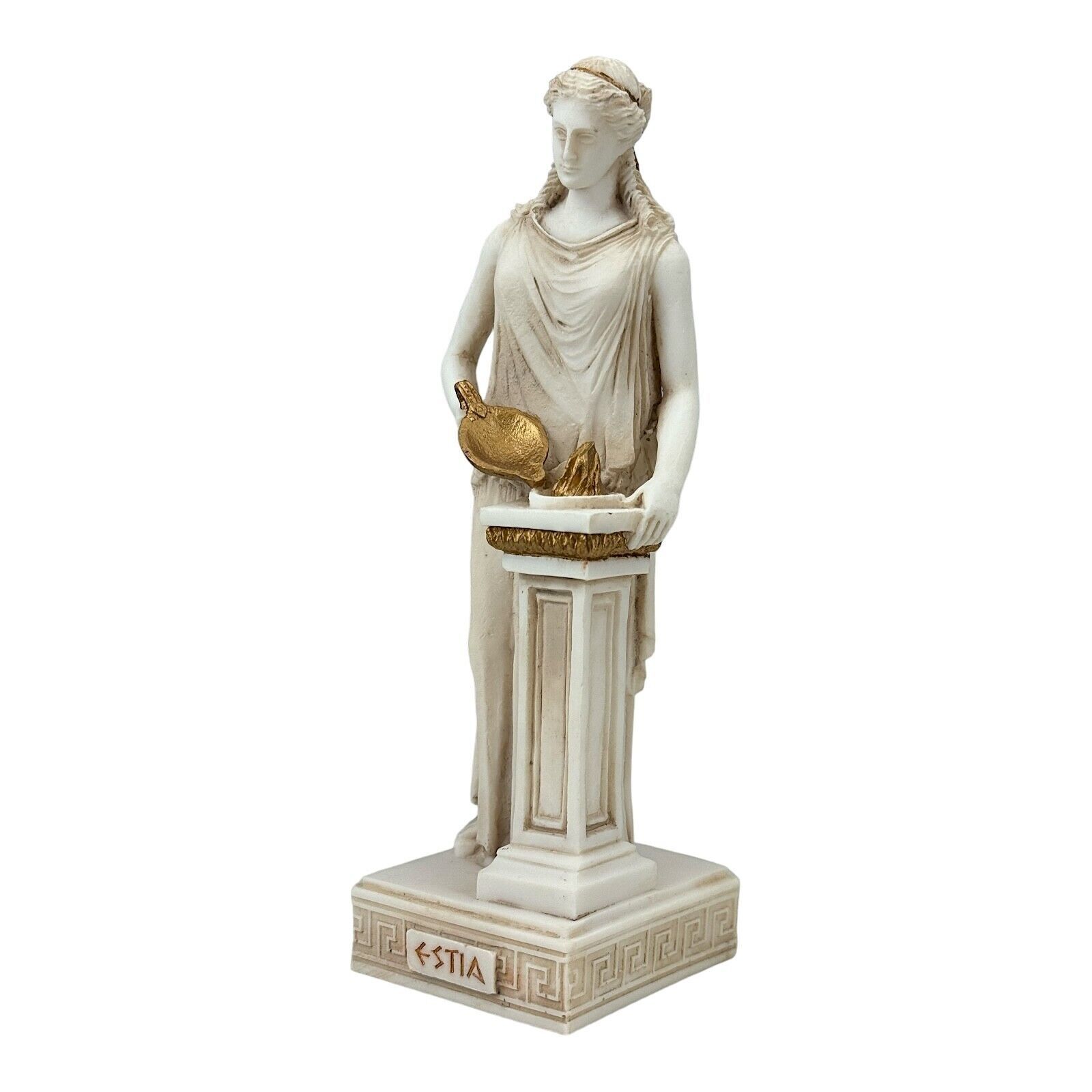 Hestia Vesta Statue Goddess of Home & Family Grey Patina Statue Sculpture Item image 2