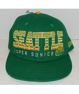 Vintage NBA Seattle Supersonics Snap back Snapback Hat Cap Rare HTF Defunct - £56.38 GBP