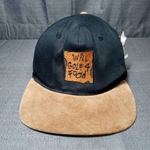WILL GOLF 4 FOOD Cap Hat Baseball Suede Bill Embroidered KC Adjustable B... - $14.99