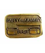 Safety &amp; Quality First Brass Belt Buckle 82114 - £19.77 GBP