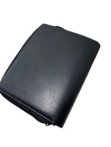Time Centre Planner Big Time Organizer Weekly Monthly Black Faux Leather Zips - £17.71 GBP