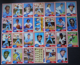 1981 Topps Chicago Cubs Team Set of 27 Baseball Cards - $8.00